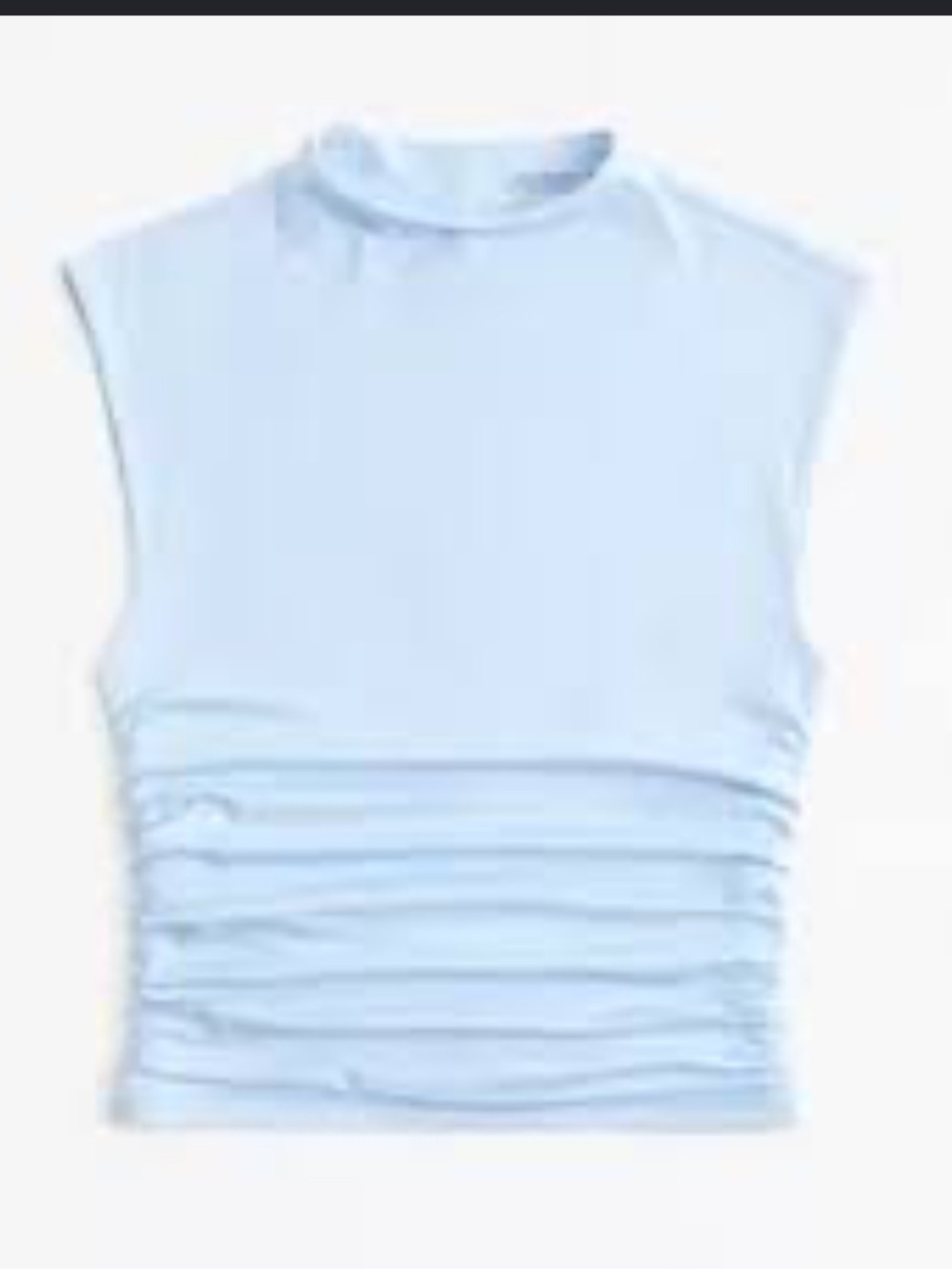 Abercrombie & Fitch Light Blue Sleeveless Ruched Tank